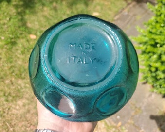 Listing 3 of 7 for Vintage Italian Empoli Glass Genie Bottle
