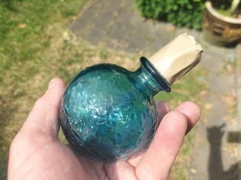 Listing 5 of 7 for Vintage Italian Empoli Glass Genie Bottle