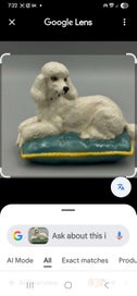 Listing 5 of 7 for Love POODLES? Sweet. Regal Recumbent Poodle fine china