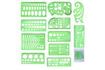 Listing 3 of 10 for 11PCS Plastic Geometric Drawing Templates Set Drafting Stencils Measuring Tools