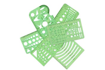 Listing 4 of 10 for 11PCS Plastic Geometric Drawing Templates Set Drafting Stencils Measuring Tools