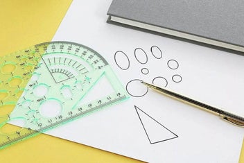 Listing 8 of 10 for 11PCS Plastic Geometric Drawing Templates Set Drafting Stencils Measuring Tools