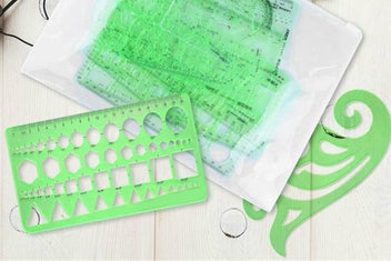 Listing 10 of 10 for 11PCS Plastic Geometric Drawing Templates Set Drafting Stencils Measuring Tools