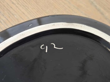 Listing 5 of 17 for Black Crown Lynn " Flower Beauty " Bowl - (Irregular Triangle) # 2056