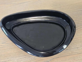 Listing 13 of 17 for Black Crown Lynn " Flower Beauty " Bowl - (Irregular Triangle) # 2056