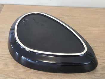 Listing 6 of 17 for Black Crown Lynn " Flower Beauty " Bowl - (Irregular Triangle) # 2056