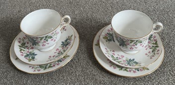 Listing 1 of 7 for Queen Anne Bone China Trio Sets x2