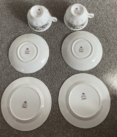 Listing 6 of 7 for Queen Anne Bone China Trio Sets x2
