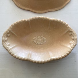 Listing 5 of 8 for VINTAGE Crown Devon A150 Basket & 2 Matching Plates Set Blushware/Floral