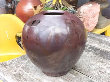Listing 9 of 9 for NZ Potter Paul Fisher Stoneware Boulder Vase