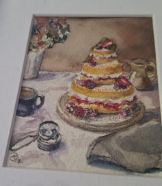 Listing 6 of 18 for +++ ORIGINAL SIGNED STILL LIFE WATERCOLOUR PAINTING +++