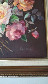 Listing 10 of 11 for +++ BEAUTIFUL " HILDA HEALEY " FLORAL OIL PAINTNG +++