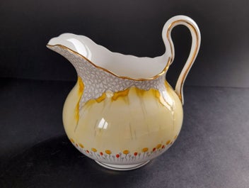 Listing 6 of 7 for Vintage Tuscan China 'Yellow Poppy' 4 x Trios, Milk Jug and Sugar Bowl C1950's