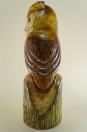 Listing 2 of 4 for [Wooden Jewel] : Owl (big) - Wooden Ornaments