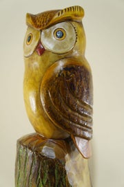 Listing 3 of 4 for [Wooden Jewel] : Owl (big) - Wooden Ornaments