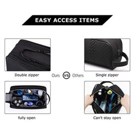 Listing 3 of 5 for Elosung Black Stylish Waterproof Travel Toiletry Bag Organizer Large Capacity Sh