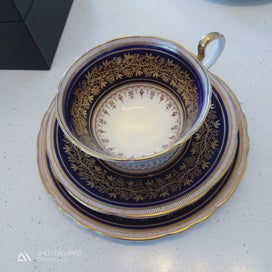 Listing 4 of 5 for 1937 Aynsley Bone China Cobalt /Gold Trio