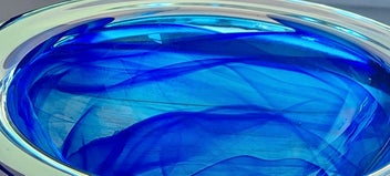 Listing 10 of 16 for STUNNING ATOLL BLOWN GLASS BOWL by ANNA EHRNER for KOSTA BODA, SWEDEN