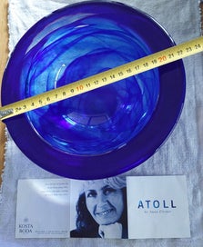 Listing 2 of 16 for STUNNING ATOLL BLOWN GLASS BOWL by ANNA EHRNER for KOSTA BODA, SWEDEN