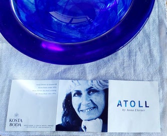 Listing 14 of 16 for STUNNING ATOLL BLOWN GLASS BOWL by ANNA EHRNER for KOSTA BODA, SWEDEN