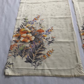 Listing 5 of 17 for Vintage Decorative Silk Japanese Floral Print Fabric Kimono Panels X2