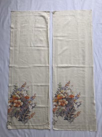 Listing 16 of 17 for Vintage Decorative Silk Japanese Floral Print Fabric Kimono Panels X2