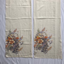 Listing 17 of 17 for Vintage Decorative Silk Japanese Floral Print Fabric Kimono Panels X2