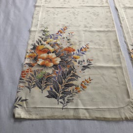 Listing 12 of 17 for Vintage Decorative Silk Japanese Floral Print Fabric Kimono Panels X2