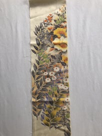 Listing 5 of 14 for Vintage Decorative Floral Japansese Silk Kimono Panel Fabric Piece