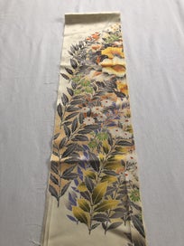 Listing 6 of 14 for Vintage Decorative Floral Japansese Silk Kimono Panel Fabric Piece