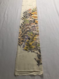Listing 14 of 14 for Vintage Decorative Floral Japansese Silk Kimono Panel Fabric Piece