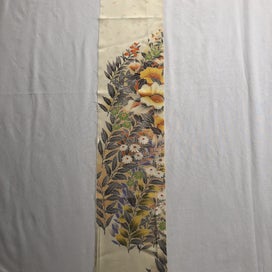 Listing 10 of 14 for Vintage Decorative Floral Japansese Silk Kimono Panel Fabric Piece