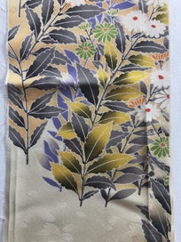 Listing 12 of 14 for Vintage Decorative Floral Japansese Silk Kimono Panel Fabric Piece