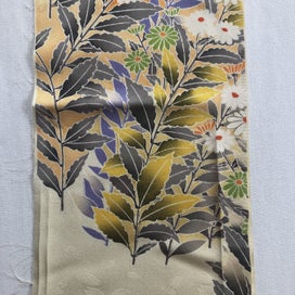Listing 9 of 14 for Vintage Decorative Floral Japansese Silk Kimono Panel Fabric Piece