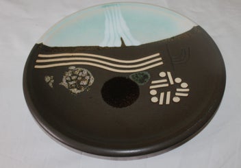 Listing 15 of 18 for +++ SUPERB "BRIAN GARTSIDE - WAIKATO RIVER THEME " POTTERY WALL CHARGER +++