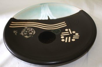 Listing 18 of 18 for +++ SUPERB "BRIAN GARTSIDE - WAIKATO RIVER THEME " POTTERY WALL CHARGER +++