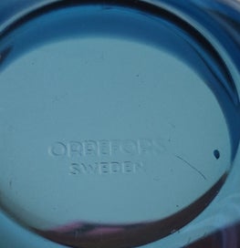 Listing 7 of 8 for +++ VINTAGE SCANDI " ORREFORS -SWEDEN " BLUE GLASS BOWL +++