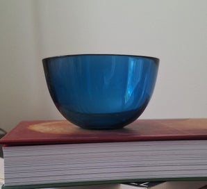 Listing 4 of 8 for +++ VINTAGE SCANDI " ORREFORS -SWEDEN " BLUE GLASS BOWL +++