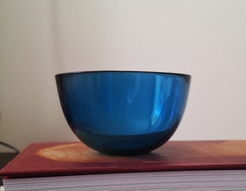 Listing 5 of 8 for +++ VINTAGE SCANDI " ORREFORS -SWEDEN " BLUE GLASS BOWL +++