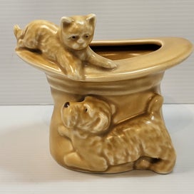 Listing 1 of 8 for Vintage Sylvac Top Hat with Cat and Dog