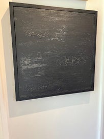 Listing 2 of 11 for Unknown Artist - Original Abstract Painting Artwork in box frame - Black