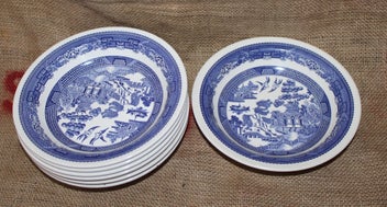 Listing 2 of 4 for 7x Blue Willow Desert Bowls (SRB60a)