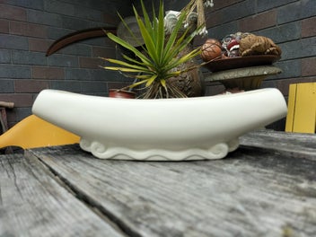 Listing 2 of 11 for Crown Lynn Shape 108 Trough Vase - Tiki Mark