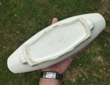 Listing 4 of 11 for Crown Lynn Shape 108 Trough Vase - Tiki Mark