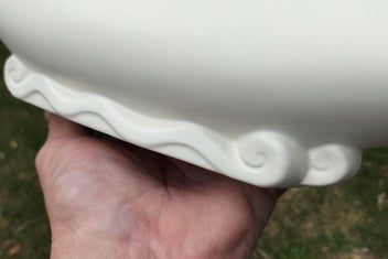 Listing 7 of 11 for Crown Lynn Shape 108 Trough Vase - Tiki Mark