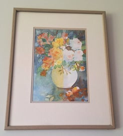 Listing 5 of 14 for <<< ORIGINAL SIGNED FLORAL PAINTING +++