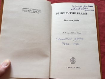 Listing 2 of 2 for Behold the plains Story old houses Massey SIGNED Dorothea Joblin 1970 0582717167