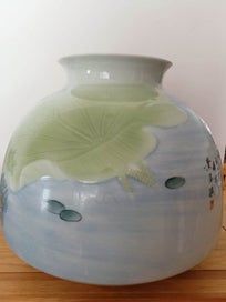 Listing 4 of 7 for Jingdezhen Masterpiece: Ceramic Koi & Lotus Vase by Tu Yuping with Certificate