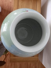 Listing 5 of 7 for Jingdezhen Masterpiece: Ceramic Koi & Lotus Vase by Tu Yuping with Certificate