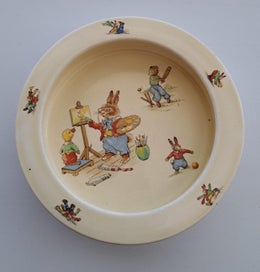 Listing 1 of 3 for Royal Winton Bunny Playtime Baby's Bowl